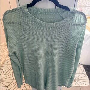 American Eagle Outfitters Light Green Crew Neck long sleeve